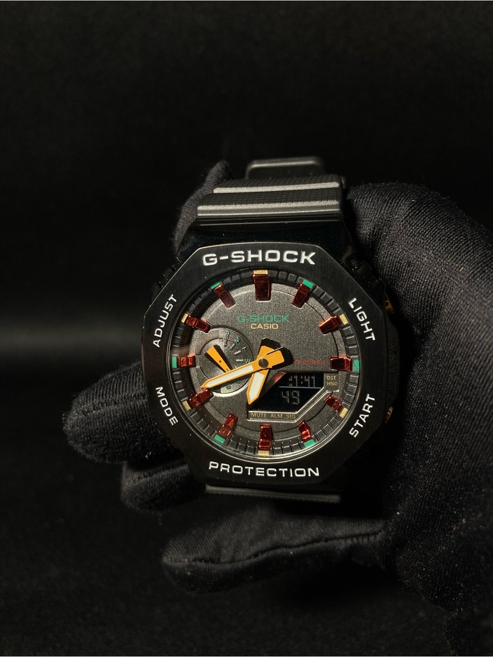 Custom Black and Red G Shock Gm2100
